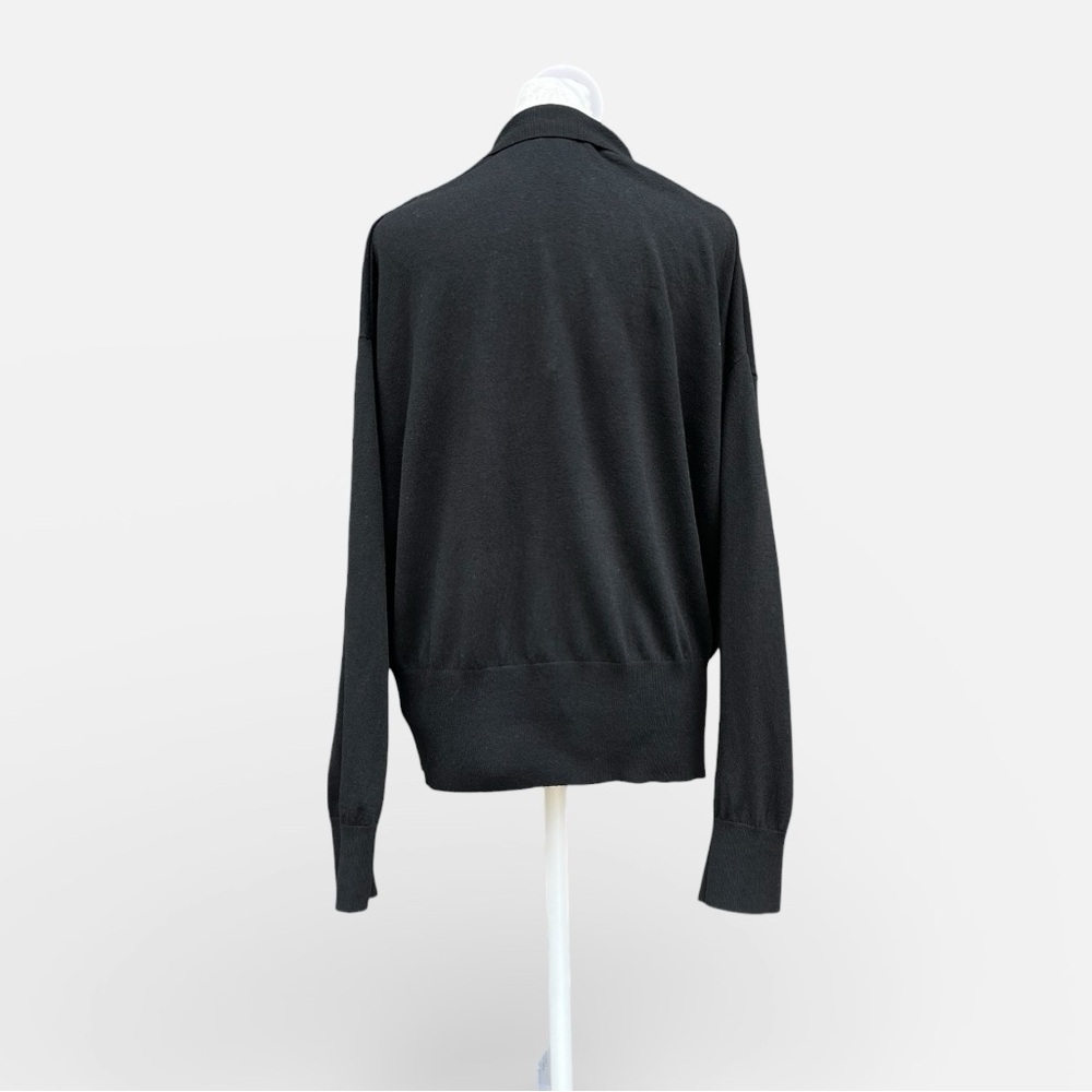 Alex Marie Collared Polo Sweater in Black Size XL - Picture 5 of 9